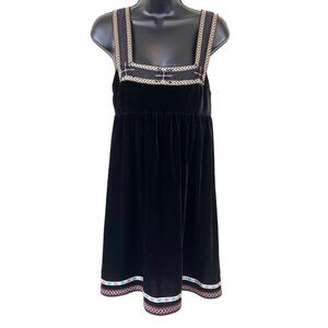 Free People Scandanavian Snowflake Velvet Babydoll Dress